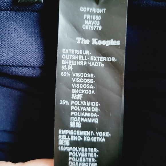 The Kooples Navy Ribbed Lace-InLay Dress - Picture 10 of 12